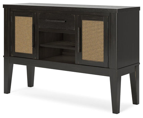 Galliden Black Dining Server - Ella Furniture