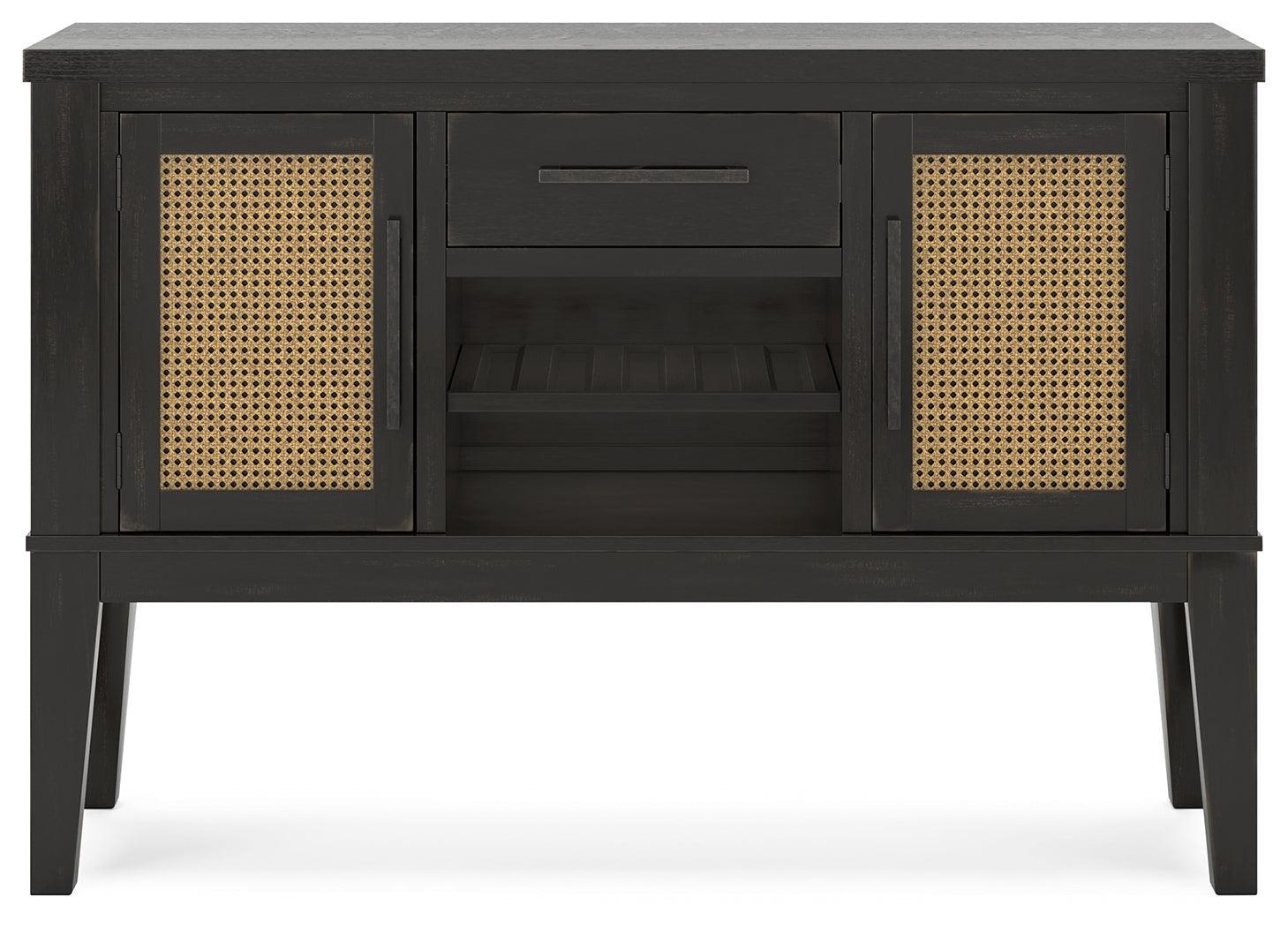 Galliden Black Dining Server - Ella Furniture