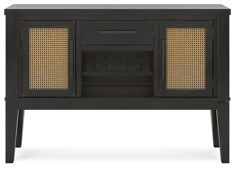 Galliden Black Dining Server - Ella Furniture