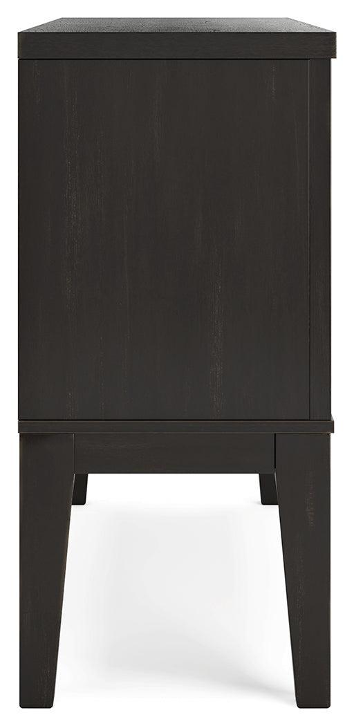 Galliden Black Dining Server - Ella Furniture