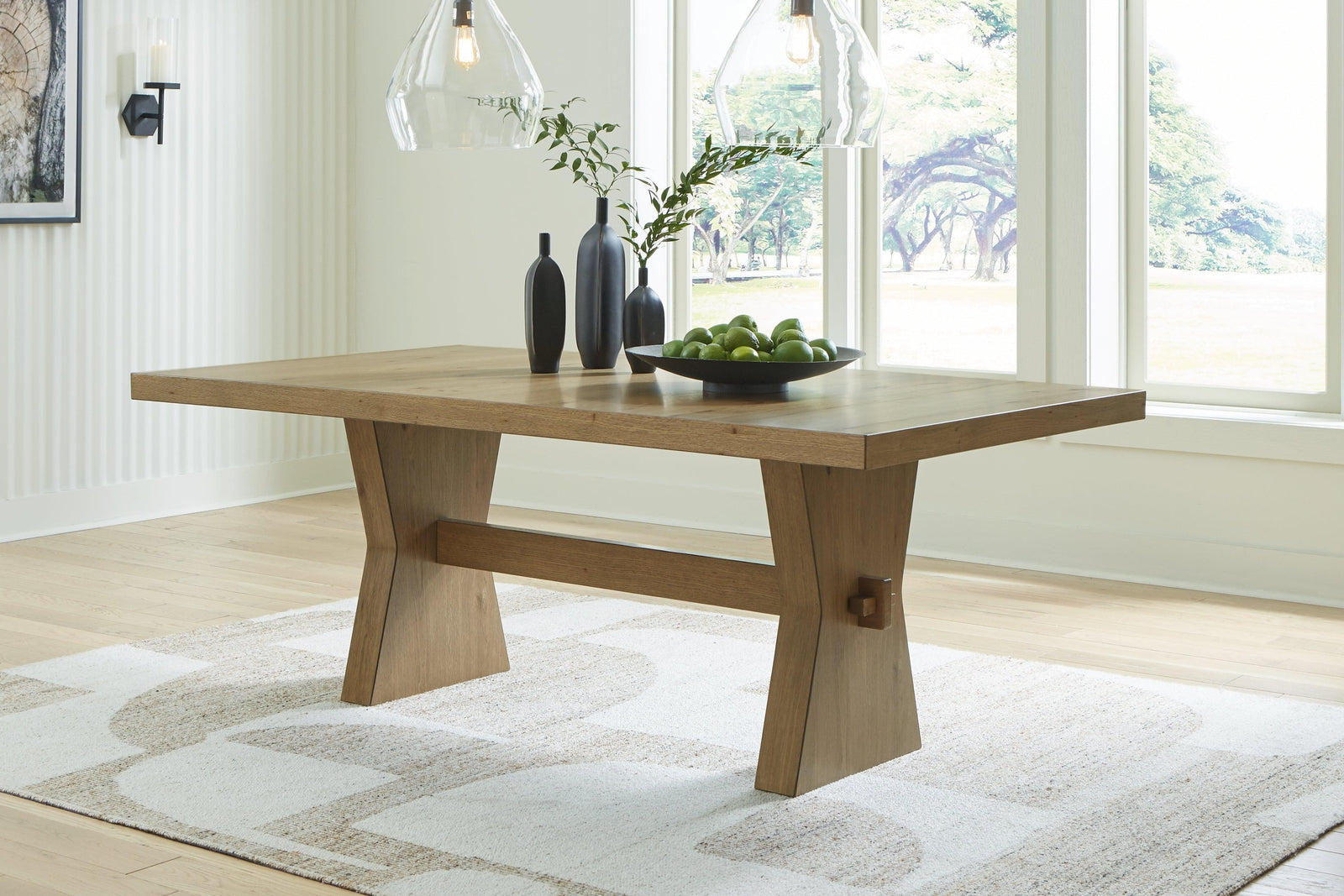 Galliden Light Brown Dining Table - Ella Furniture