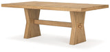 Galliden Light Brown Dining Table - Ella Furniture