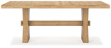 Galliden Light Brown Dining Table - Ella Furniture