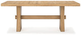 Galliden Light Brown Dining Table - Ella Furniture
