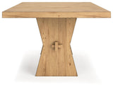 Galliden Light Brown Dining Table - Ella Furniture