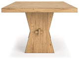 Galliden Light Brown Dining Table - Ella Furniture