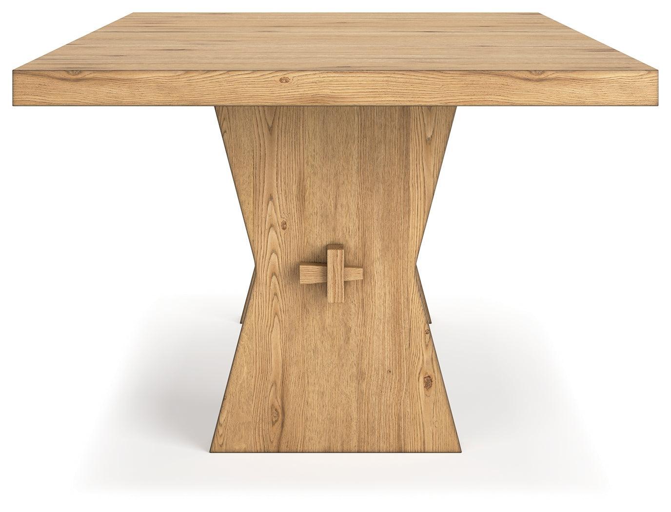 Galliden Light Brown Dining Table - Ella Furniture