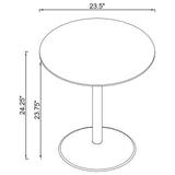 Ganso Round Metal End Table With Tempered Glass Top Black 709687 - Ella Furniture