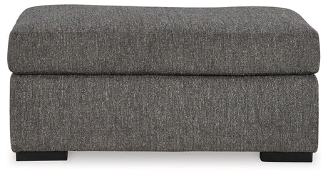 Gardiner Pewter Sofa Chaise With Ottoman - Ella Furniture