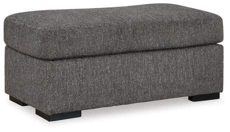 Gardiner Pewter Sofa Chaise With Ottoman - Ella Furniture