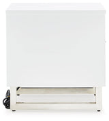 Gardoni White/black Chairside End Table - Ella Furniture