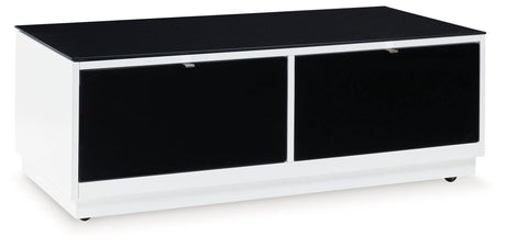 Gardoni White/black Coffee Table - Ella Furniture