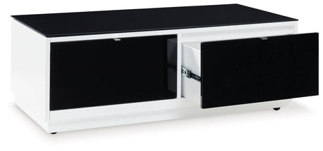 Gardoni White/black Coffee Table - Ella Furniture