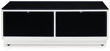 Gardoni White/black Coffee Table - Ella Furniture