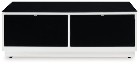 Gardoni White/black Coffee Table - Ella Furniture