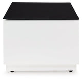 Gardoni White/black Coffee Table - Ella Furniture