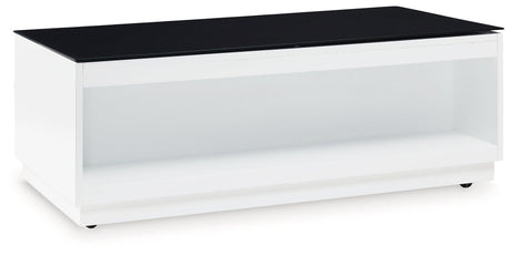 Gardoni White/black Coffee Table - Ella Furniture