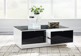 Gardoni White/black Coffee Table - Ella Furniture