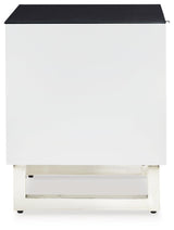 Gardoni White/black End Table - Ella Furniture