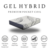 Gel Hybrid - 12.5" - Full, Queen, King **Great Value** (Full) - Ella Furniture
