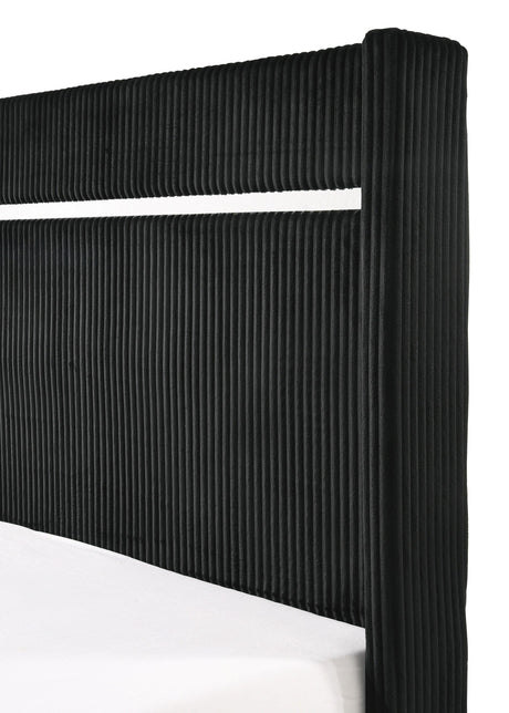 Gennro Black Modern Contemporary Solid Wood 5-Drawers Chest - Ella Furniture