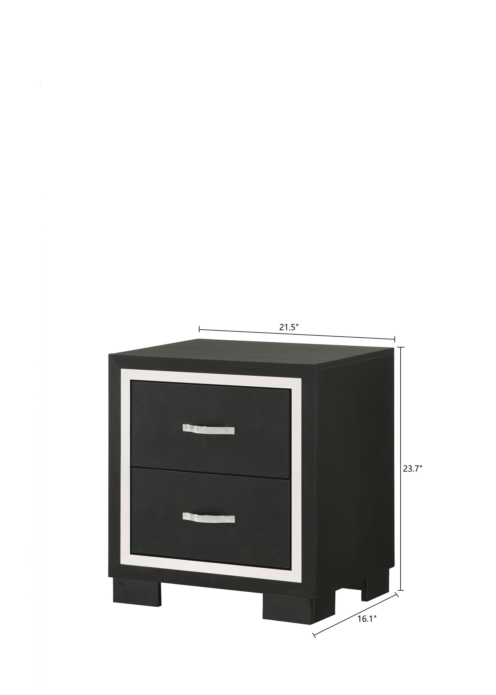 Gennro Black Modern Contemporary Solid Wood 6-Drawers Dresser - Ella Furniture