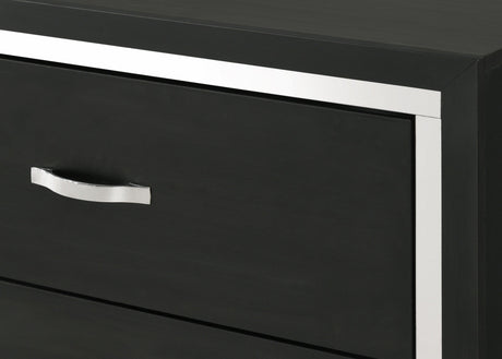 Gennro Black Modern Contemporary Solid Wood Velvet Upholstered Bedroom Set - Ella Furniture