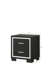 Gennro Black Modern Contemporary Solid Wood Velvet Upholstered Bedroom Set - Ella Furniture