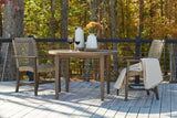 Germalia Brown Outdoor Dining Table And 2 Chairs - Ella Furniture