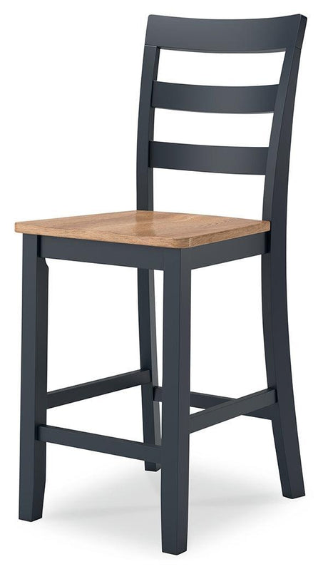 Gesthaven Natural/Blue Counter Height Barstool - Ella Furniture