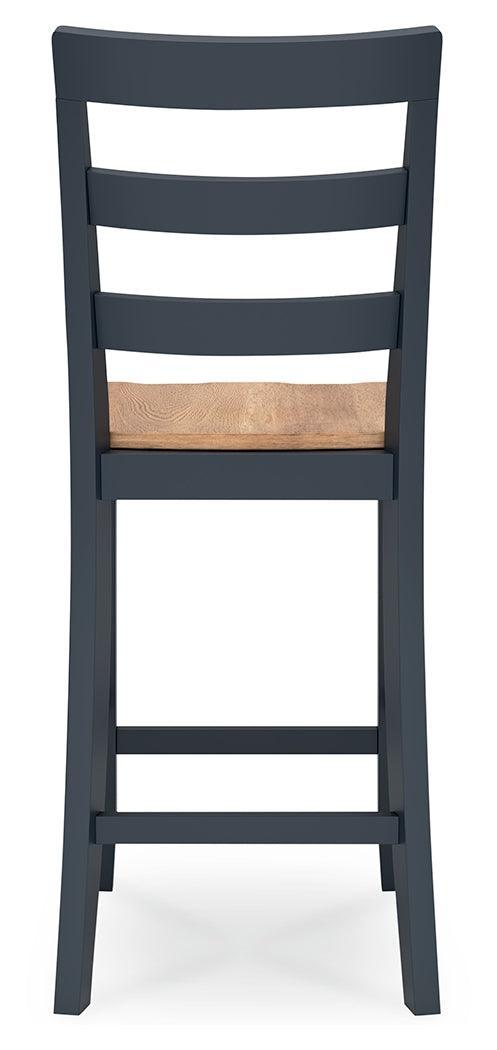 Gesthaven Natural/Blue Counter Height Barstool - Ella Furniture