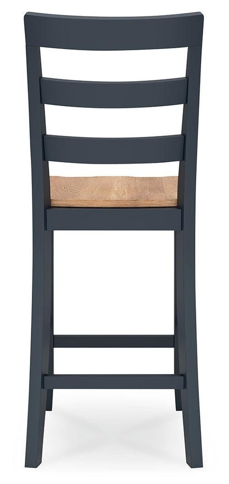 Gesthaven Natural/Blue Counter Height Barstool - Ella Furniture