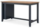 Gesthaven Natural/Blue Counter Height Dining Table - Ella Furniture