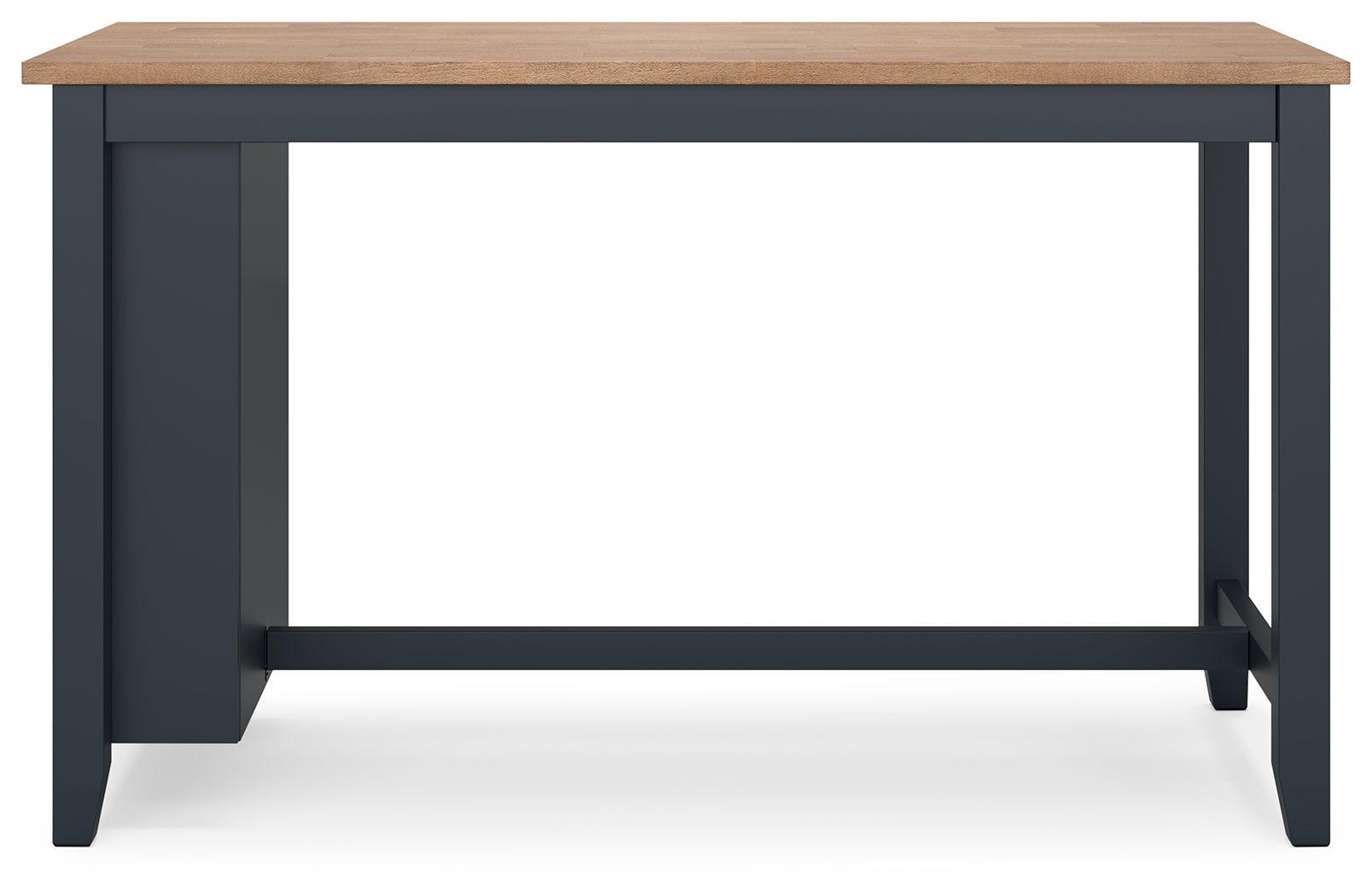 Gesthaven Natural/Blue Counter Height Dining Table - Ella Furniture
