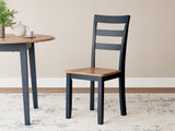Gesthaven Natural/Blue Dining Chair - Ella Furniture