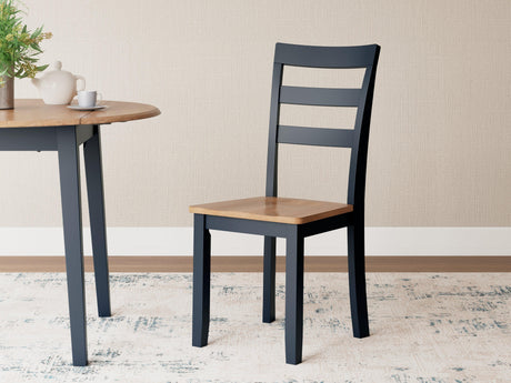 Gesthaven Natural/Blue Dining Chair - Ella Furniture