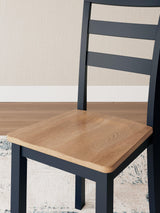 Gesthaven Natural/Blue Dining Chair - Ella Furniture