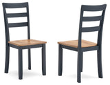 Gesthaven Natural/Blue Dining Chair - Ella Furniture