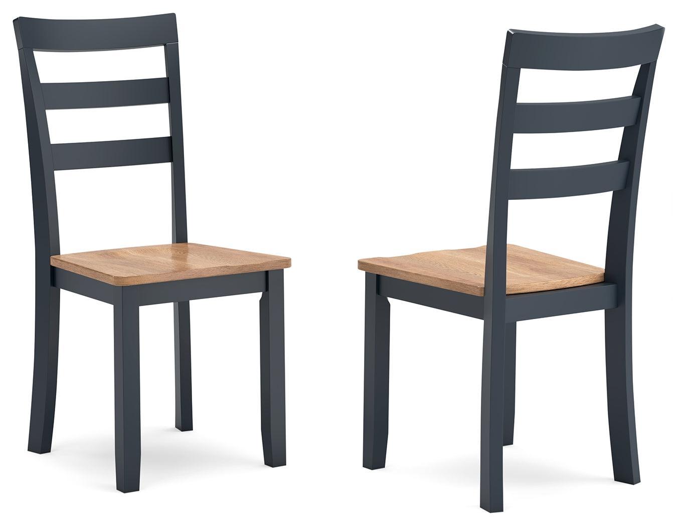 Gesthaven Natural/Blue Dining Chair - Ella Furniture