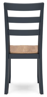 Gesthaven Natural/Blue Dining Chair - Ella Furniture