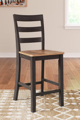 Gesthaven Natural/Brown Counter Height Barstool - Ella Furniture