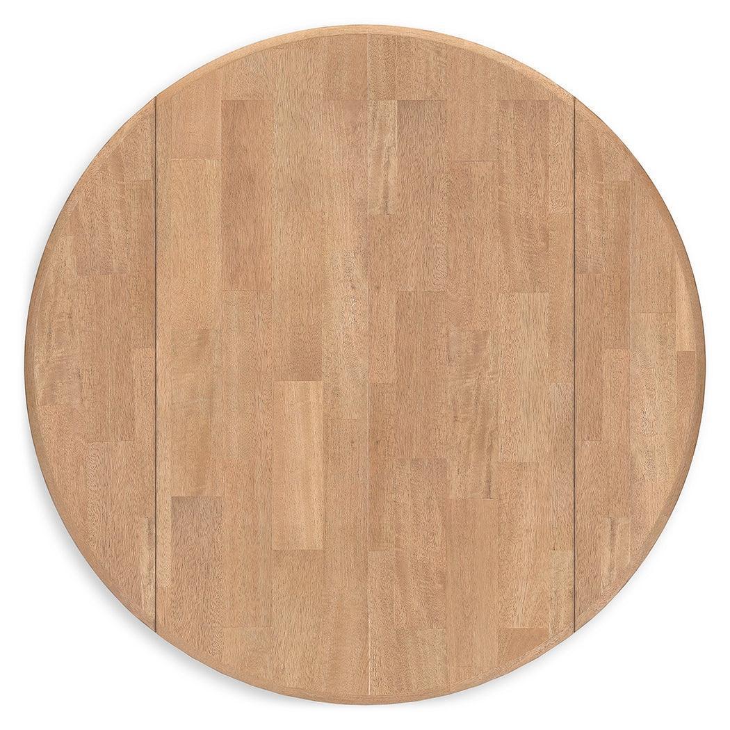 Gesthaven Natural/Brown Dining Drop Leaf Table - Ella Furniture