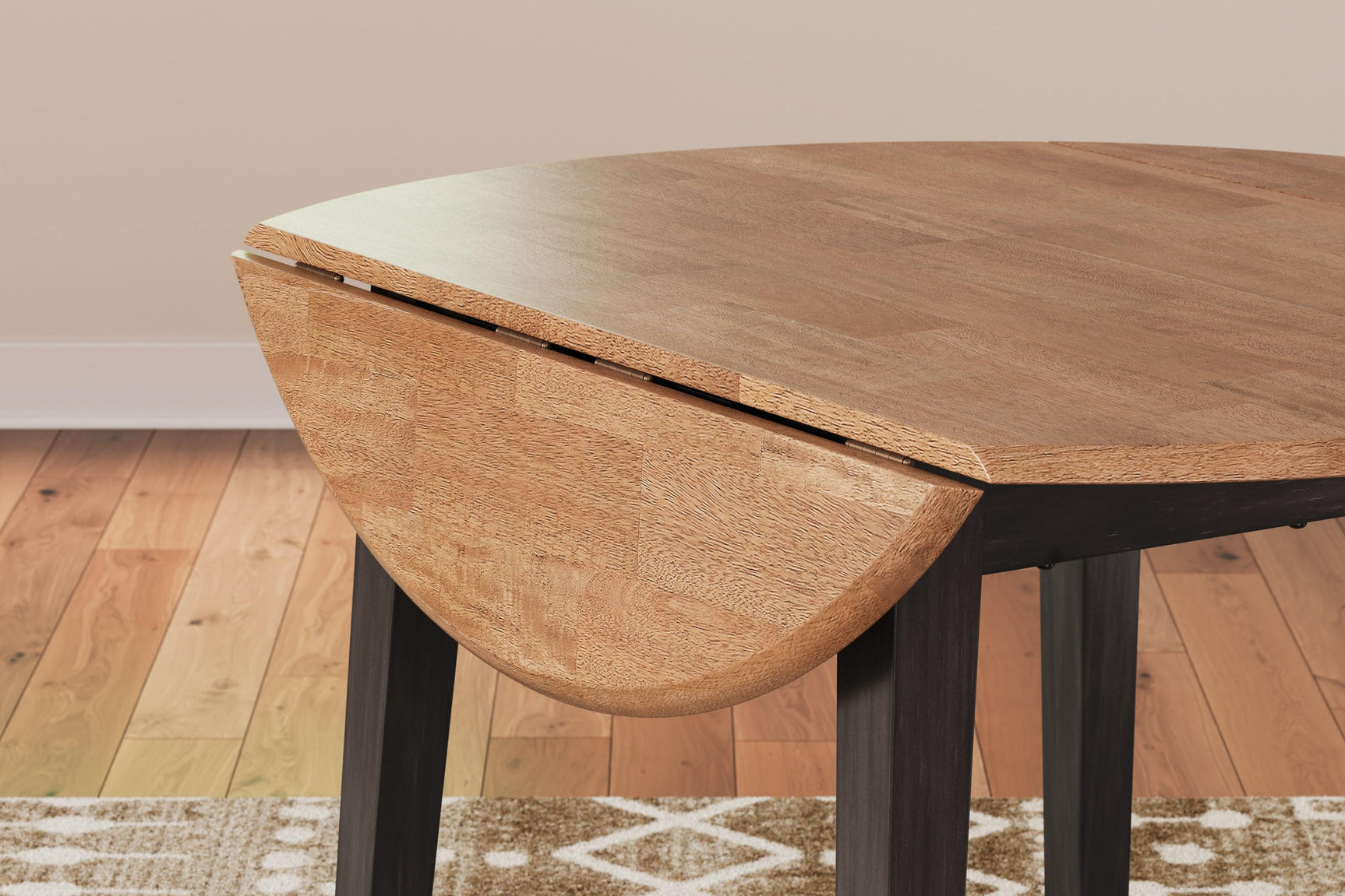 Gesthaven Natural/Brown Dining Drop Leaf Table - Ella Furniture