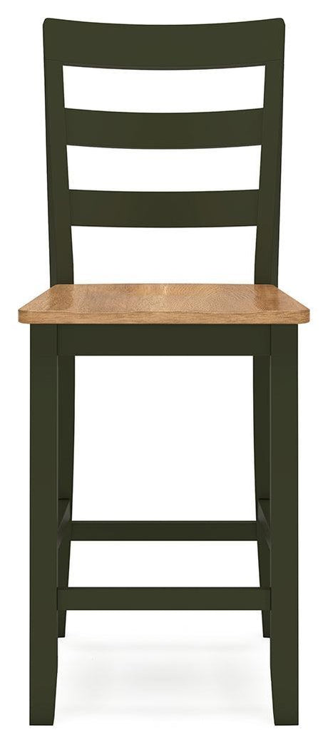 Gesthaven Natural/Green Counter Height Barstool - Ella Furniture