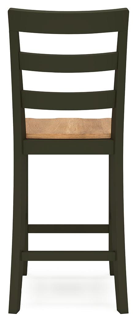 Gesthaven Natural/Green Counter Height Barstool - Ella Furniture