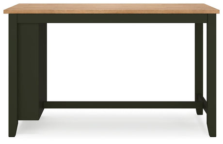 Gesthaven Natural/Green Counter Height Dining Table - Ella Furniture