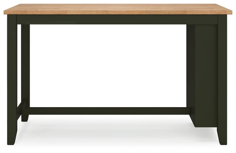 Gesthaven Natural/Green Counter Height Dining Table - Ella Furniture