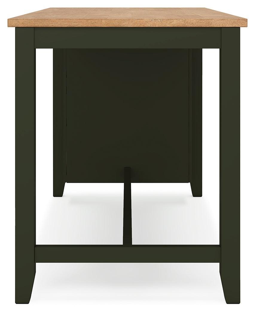 Gesthaven Natural/Green Counter Height Dining Table - Ella Furniture