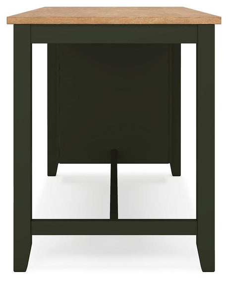 Gesthaven Natural/Green Counter Height Dining Table - Ella Furniture