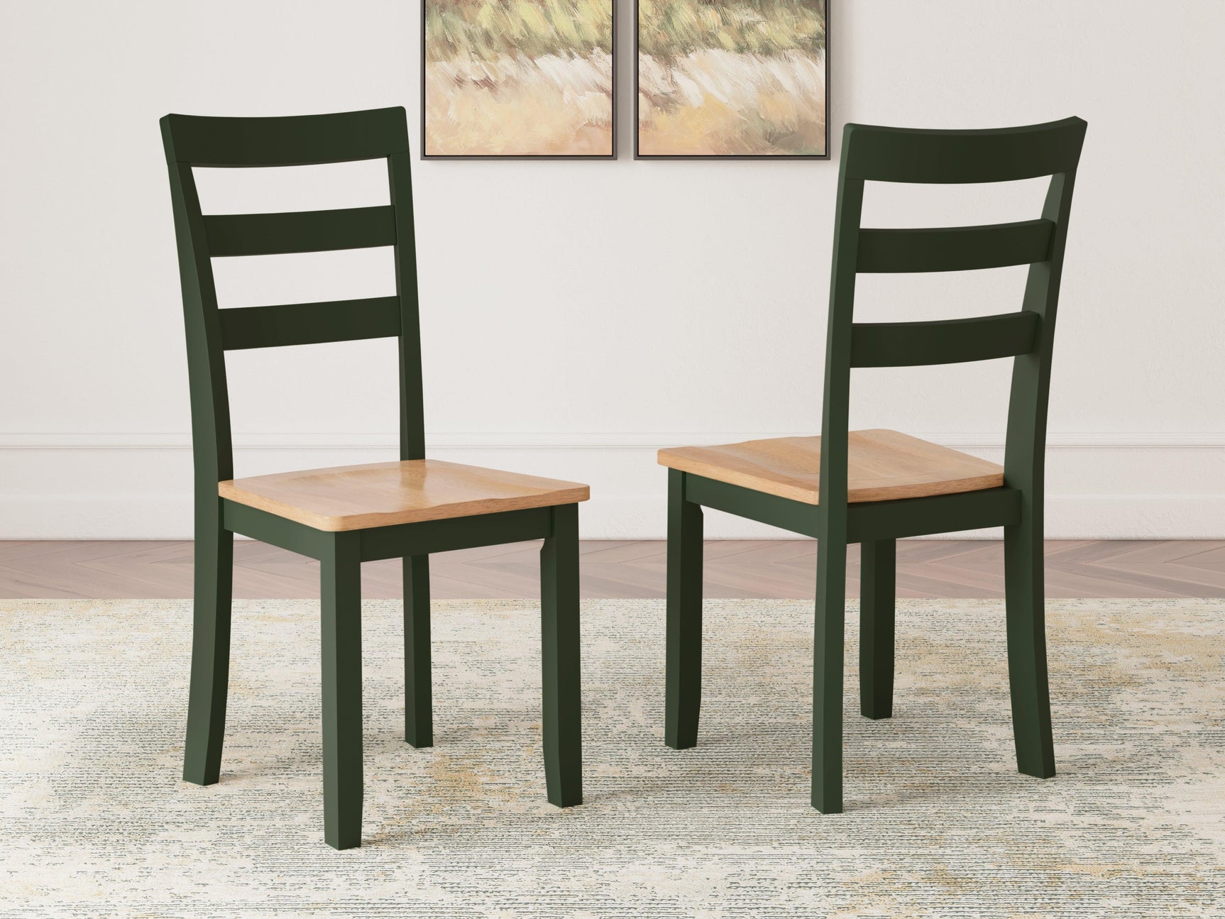 Gesthaven Natural/Green Dining Chair - Ella Furniture